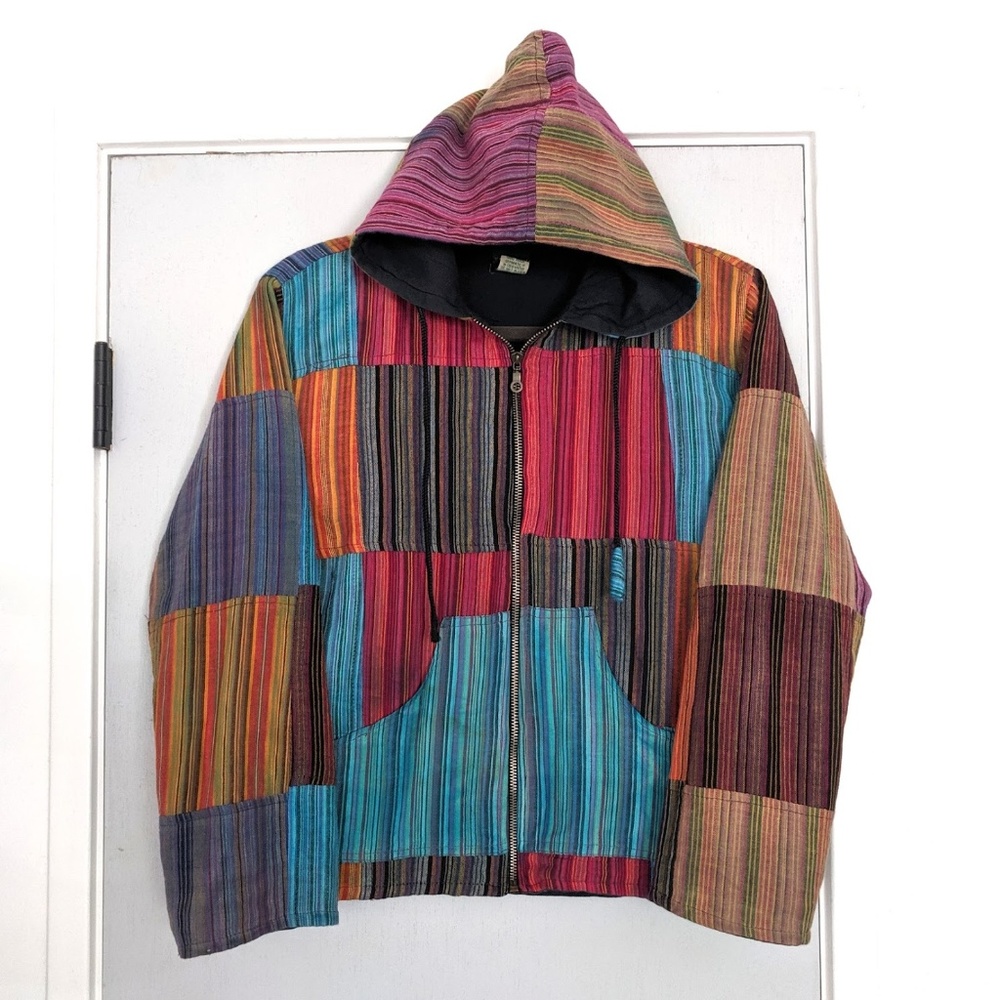 Kathmandu Imports Patchwork Jacket Hoodie